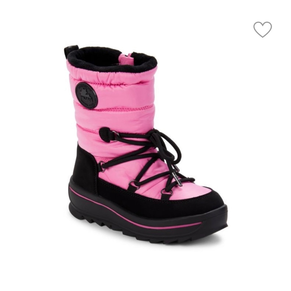 PAJAR Kid's Tirana Faux Wool Boots pink and black girls